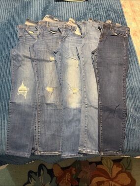 Assorted Womens Distressed Jeans - Blue Tones banana republic skinny ankle